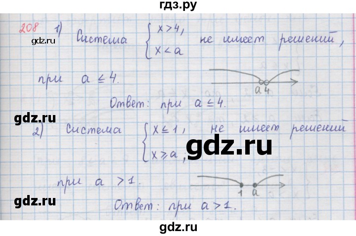 ГДЗ по алгебре 9 класс  Мерзляк   упражнение - 208, Решебник №1 к учебнику 2016