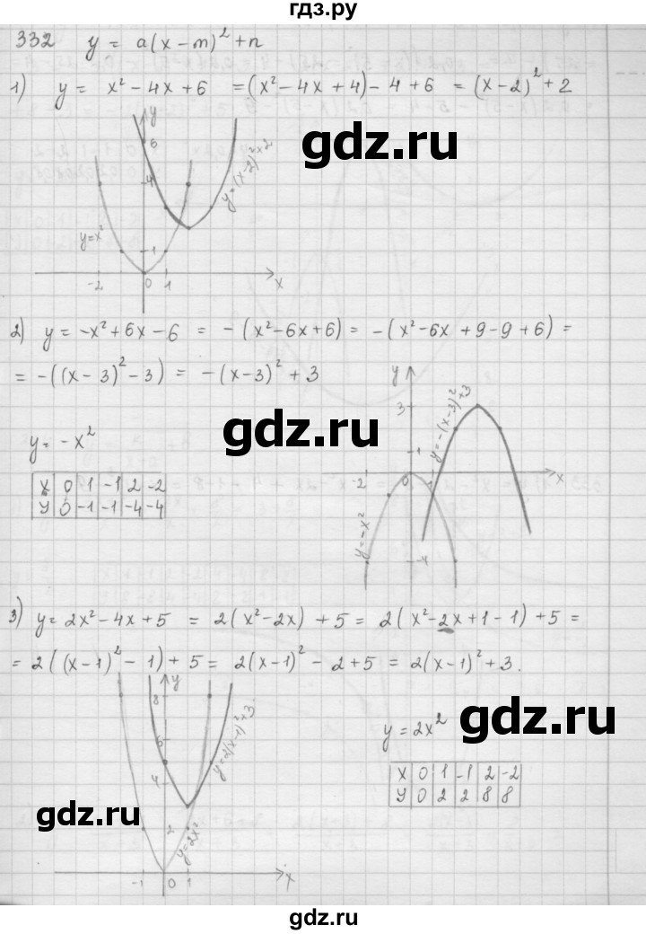 ГДЗ по алгебре 9 класс  Мерзляк   упражнение - 332, Решебник №1 к учебнику 2016