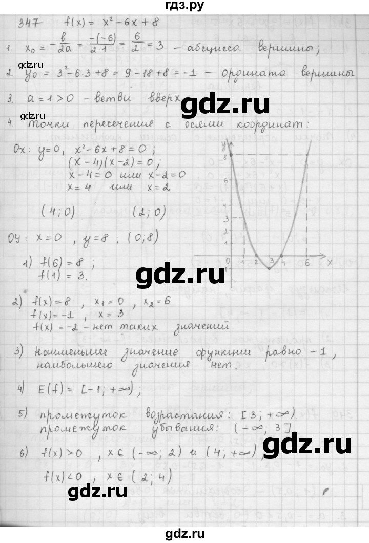 ГДЗ по алгебре 9 класс  Мерзляк   упражнение - 347, Решебник №1 к учебнику 2016