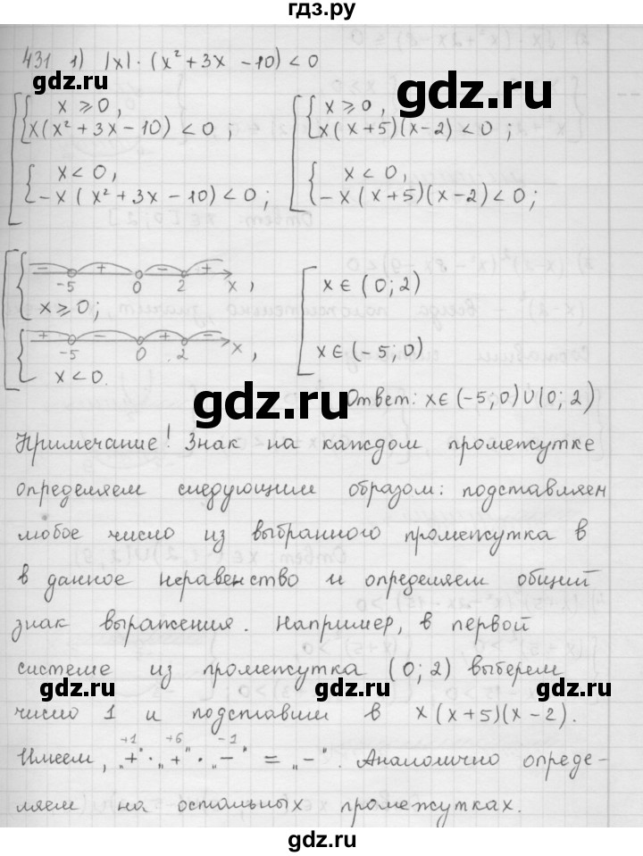 ГДЗ по алгебре 9 класс  Мерзляк   упражнение - 431, Решебник №1 к учебнику 2016