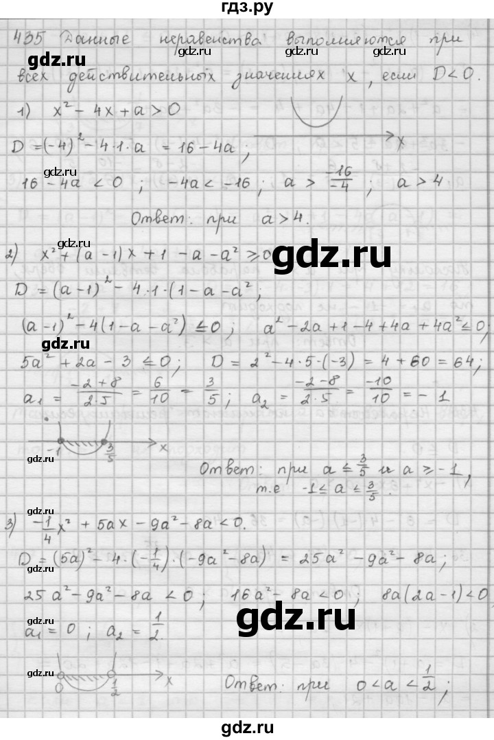 ГДЗ по алгебре 9 класс  Мерзляк   упражнение - 435, Решебник №1 к учебнику 2016