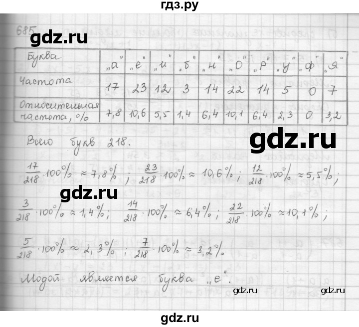 ГДЗ по алгебре 9 класс  Мерзляк   упражнение - 685, Решебник №1 к учебнику 2016