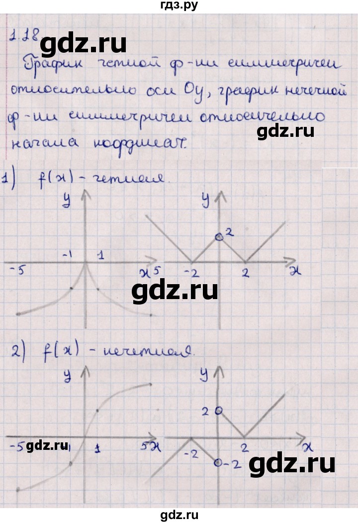 ГДЗ по алгебре 10 класс Мерзляк  Базовый уровень задание - 1.18, Решебник к учебнику 2022