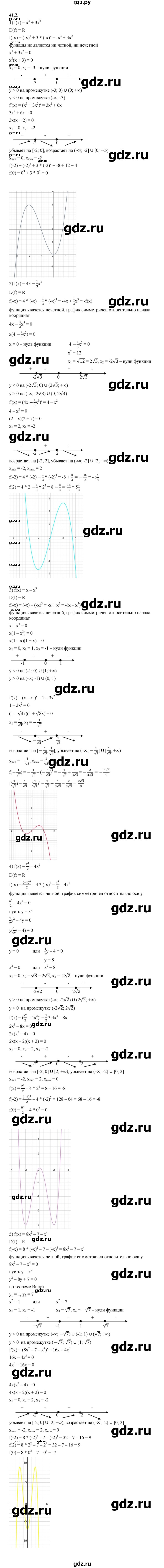 ГДЗ по алгебре 10 класс Мерзляк  Базовый уровень задание - 41.2, Решебник к учебнику 2022
