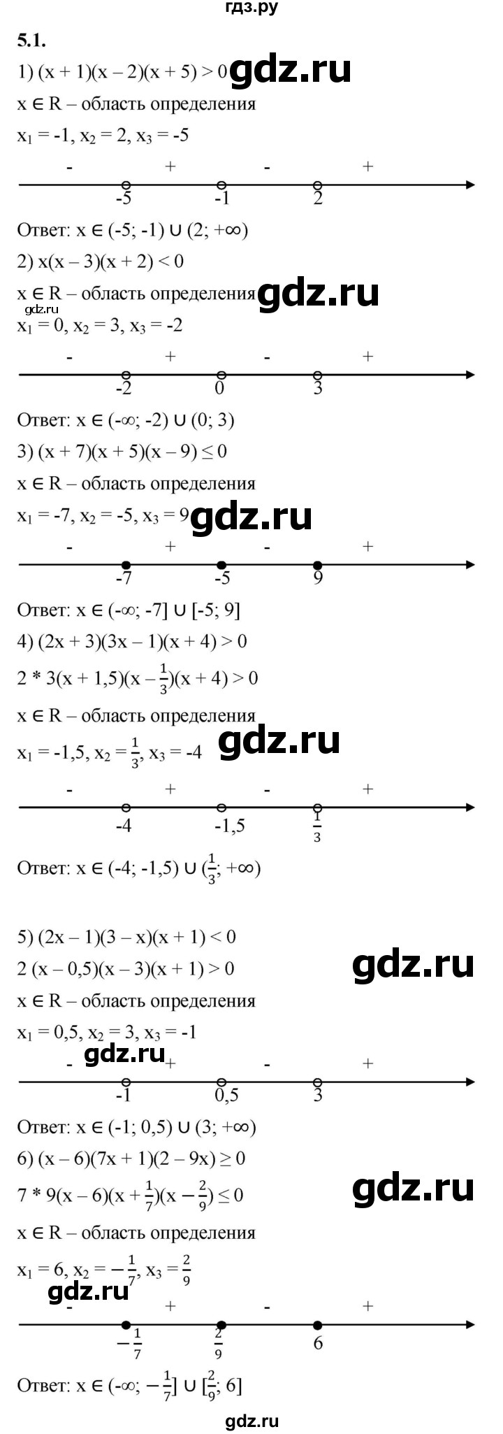 ГДЗ по алгебре 10 класс Мерзляк  Базовый уровень задание - 5.1, Решебник к учебнику 2022