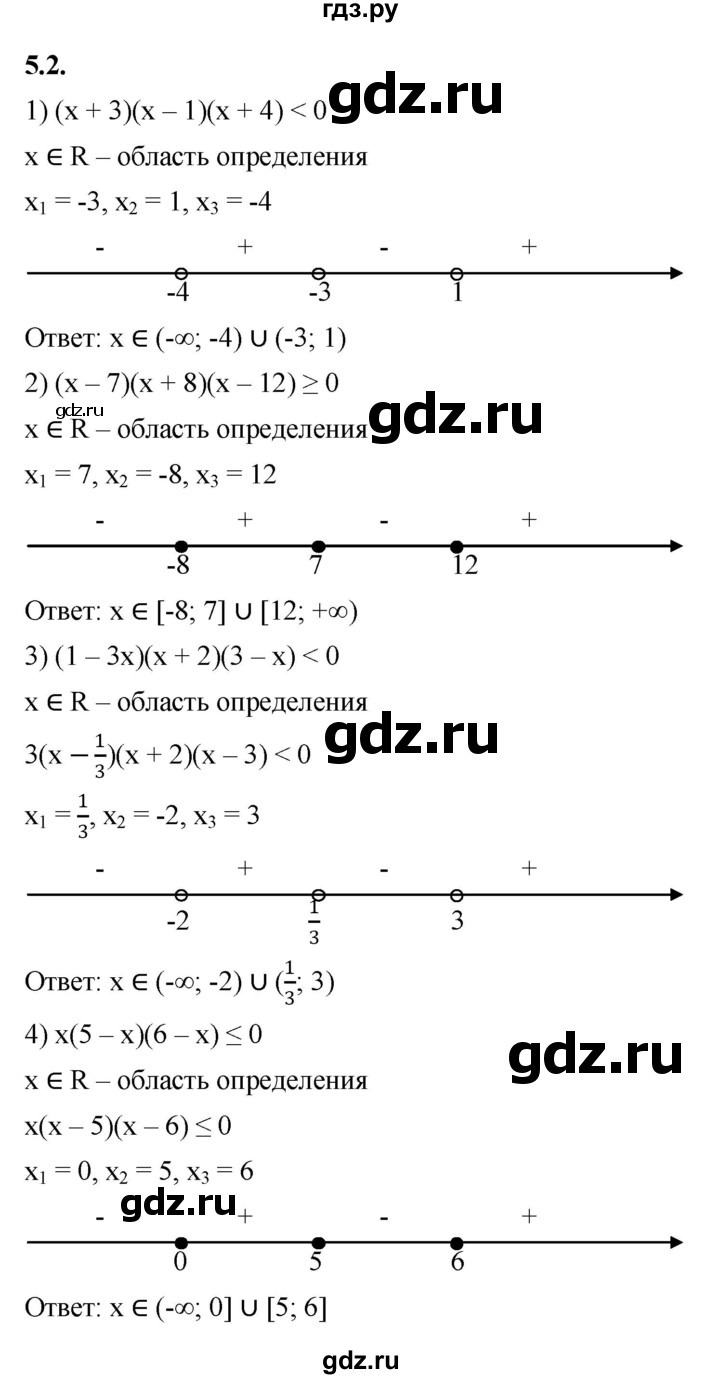 ГДЗ по алгебре 10 класс Мерзляк  Базовый уровень задание - 5.2, Решебник к учебнику 2022