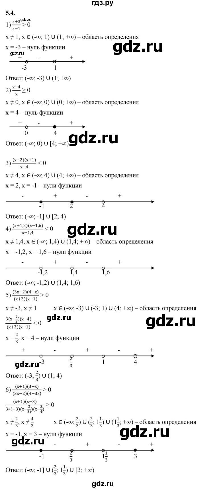 ГДЗ по алгебре 10 класс Мерзляк  Базовый уровень задание - 5.4, Решебник к учебнику 2022
