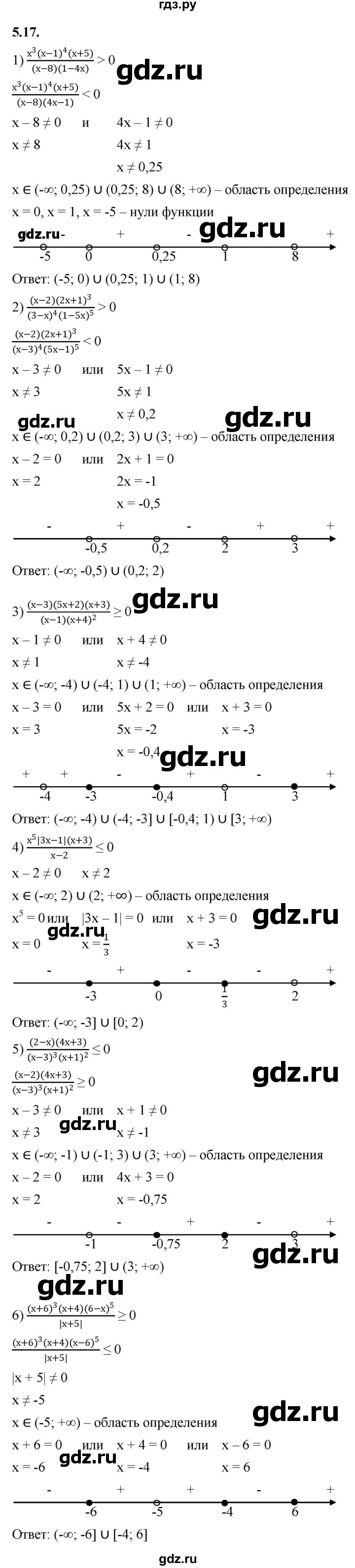 ГДЗ по алгебре 10 класс Мерзляк  Базовый уровень задание - 5.17, Решебник к учебнику 2022