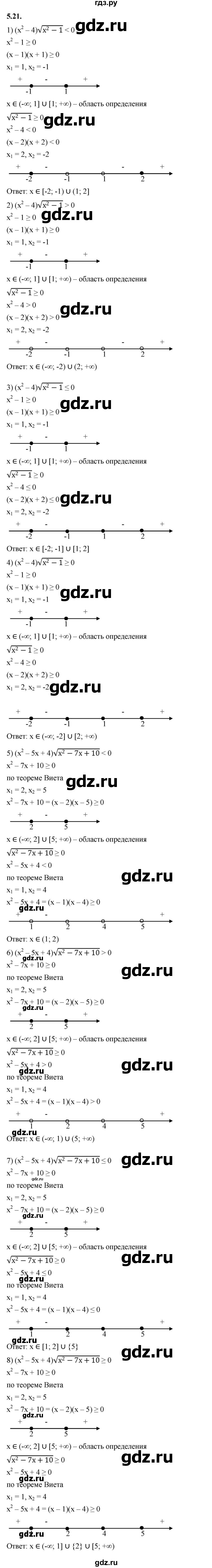 ГДЗ по алгебре 10 класс Мерзляк  Базовый уровень задание - 5.21, Решебник к учебнику 2022
