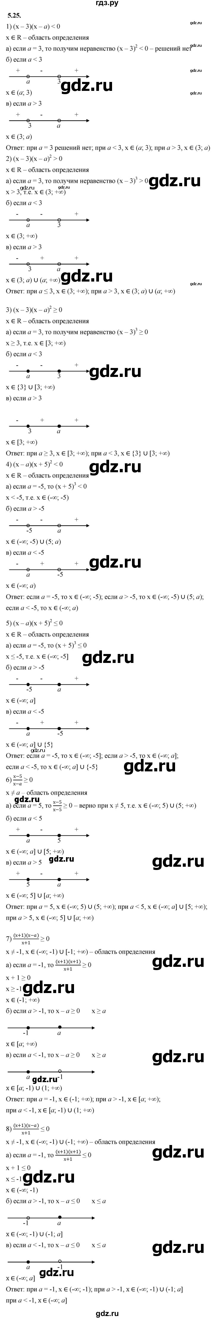 ГДЗ по алгебре 10 класс Мерзляк  Базовый уровень задание - 5.25, Решебник к учебнику 2022