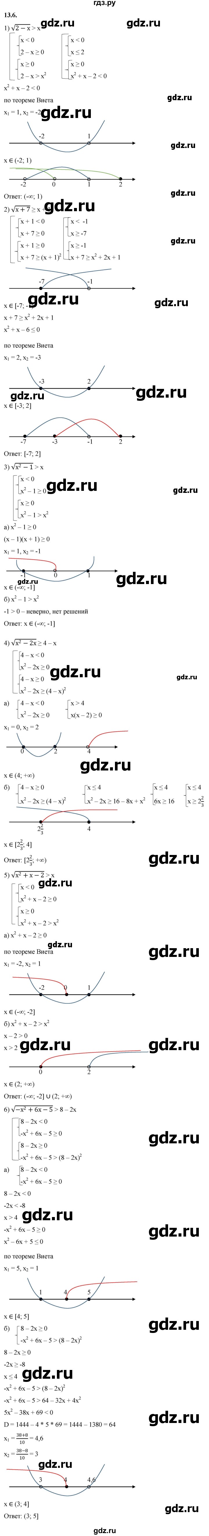 ГДЗ по алгебре 10 класс Мерзляк  Базовый уровень задание - 13.6, Решебник к учебнику 2022