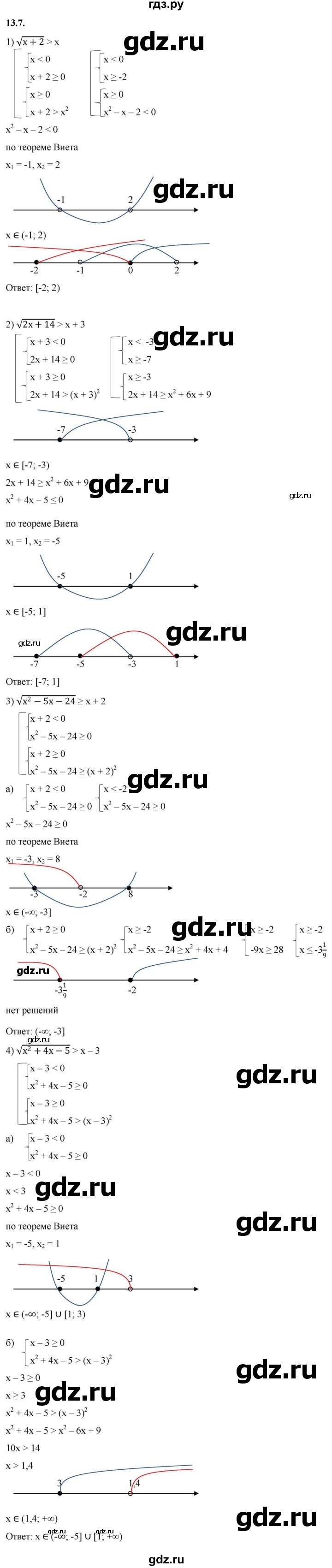 ГДЗ по алгебре 10 класс Мерзляк  Базовый уровень задание - 13.7, Решебник к учебнику 2022