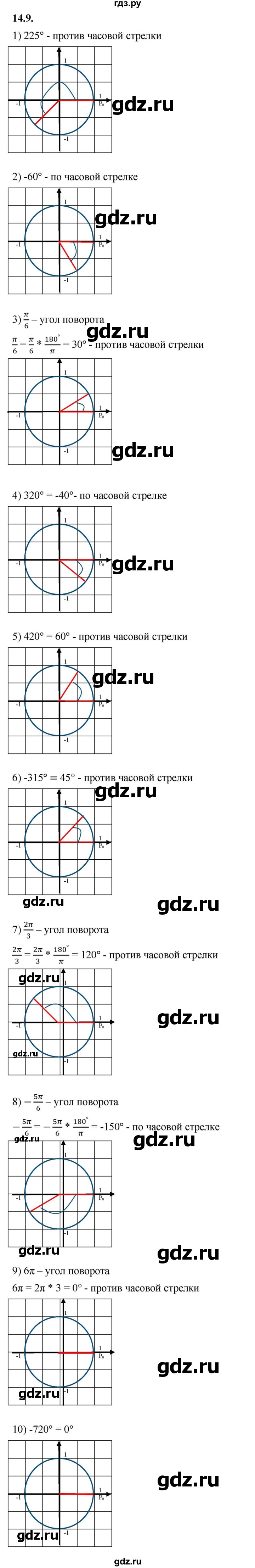 ГДЗ по алгебре 10 класс Мерзляк  Базовый уровень задание - 14.9, Решебник к учебнику 2022