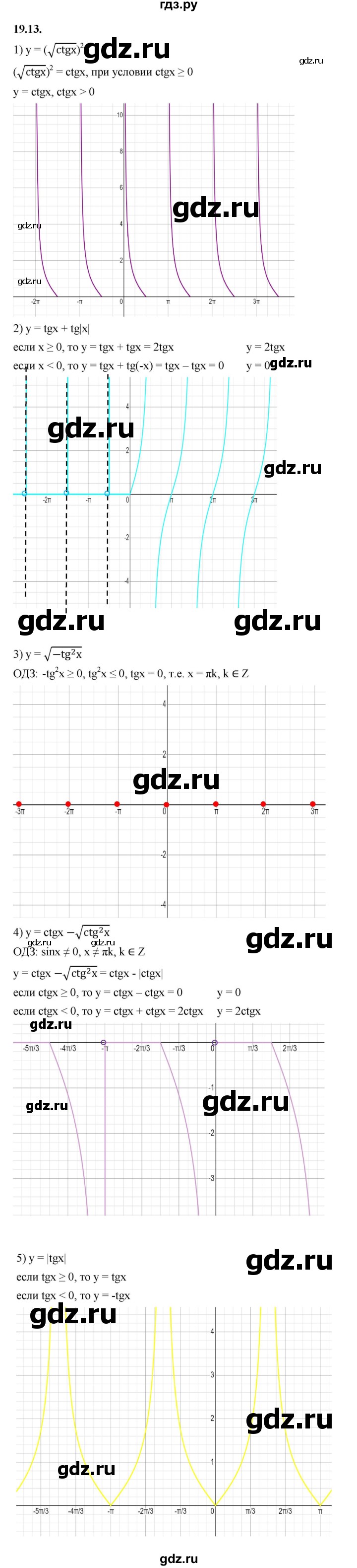 ГДЗ по алгебре 10 класс Мерзляк  Базовый уровень задание - 19.13, Решебник к учебнику 2022
