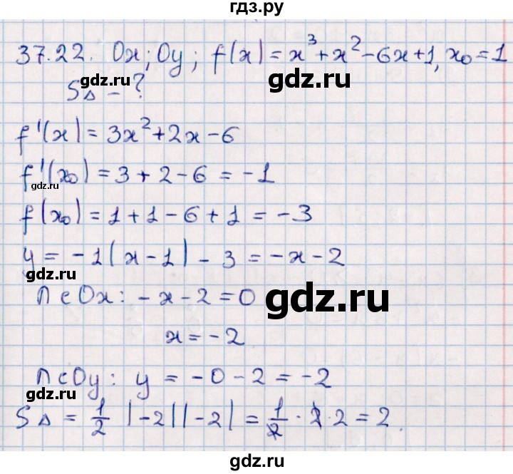 ГДЗ по алгебре 10 класс Мерзляк  Базовый уровень задание - 37.22, Решебник к учебнику 2022