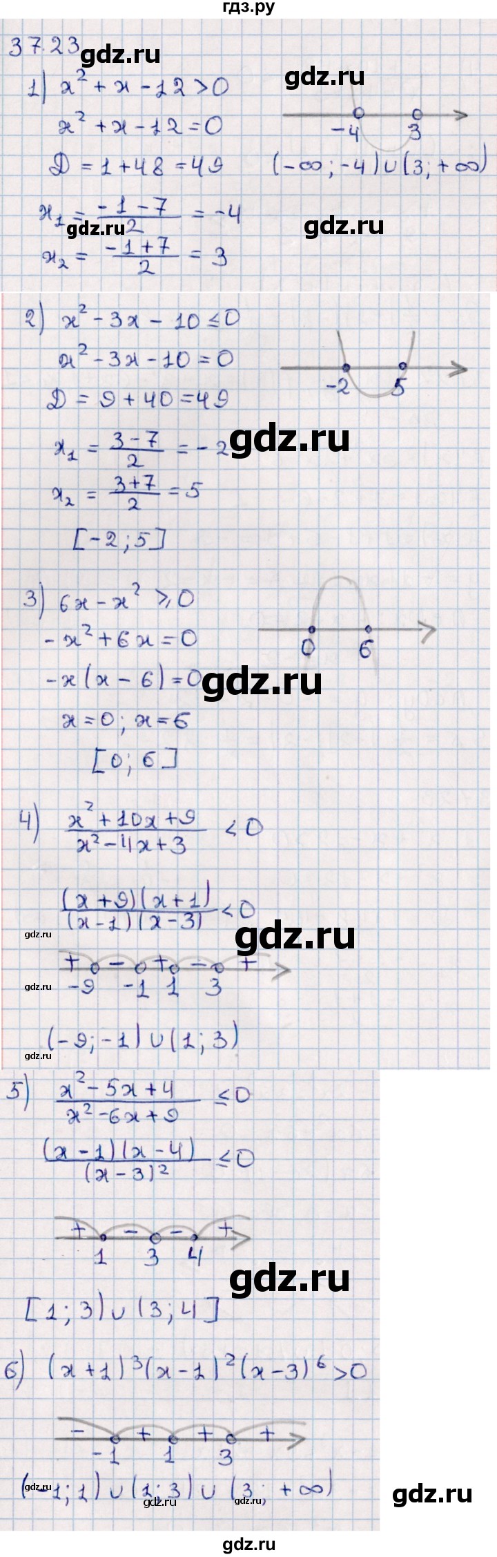 ГДЗ по алгебре 10 класс Мерзляк  Базовый уровень задание - 37.23, Решебник к учебнику 2022