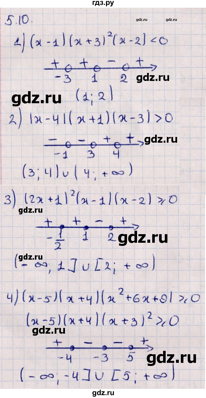 ГДЗ по алгебре 10 класс Мерзляк  Базовый уровень задание - 5.10, Решебник к учебнику 2022