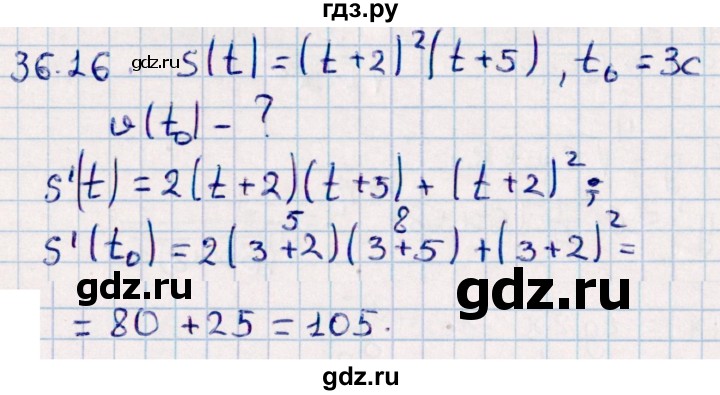 ГДЗ по алгебре 10 класс Мерзляк  Базовый уровень задание - 36.16, Решебник к учебнику 2022