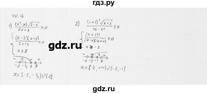 ГДЗ по алгебре 10 класс Мерзляк  Базовый уровень задание - 40.16, Решебник к учебнику 2013