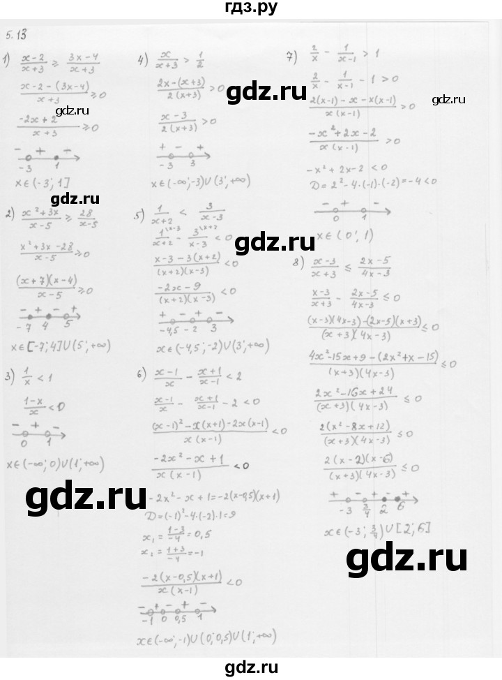 ГДЗ по алгебре 10 класс Мерзляк  Базовый уровень задание - 5.13, Решебник к учебнику 2013