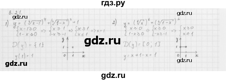 ГДЗ по алгебре 10 класс Мерзляк  Базовый уровень задание - 8.21, Решебник к учебнику 2013