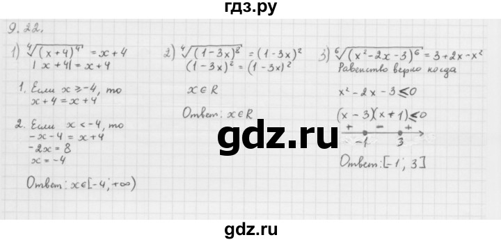 ГДЗ по алгебре 10 класс Мерзляк  Базовый уровень задание - 9.22, Решебник к учебнику 2013