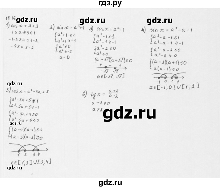 ГДЗ по алгебре 10 класс Мерзляк  Базовый уровень задание - 18.16, Решебник к учебнику 2013