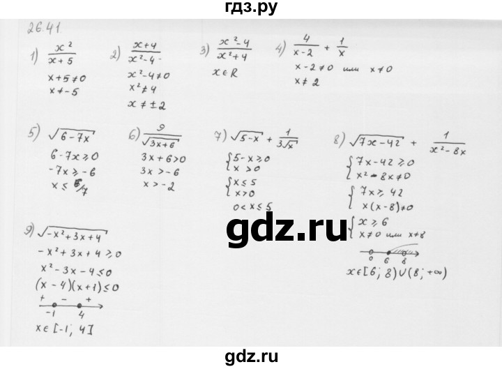 ГДЗ по алгебре 10 класс Мерзляк  Базовый уровень задание - 26.41, Решебник к учебнику 2013