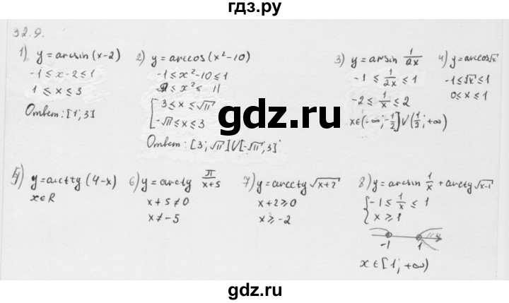 ГДЗ по алгебре 10 класс Мерзляк  Базовый уровень задание - 32.9, Решебник к учебнику 2013