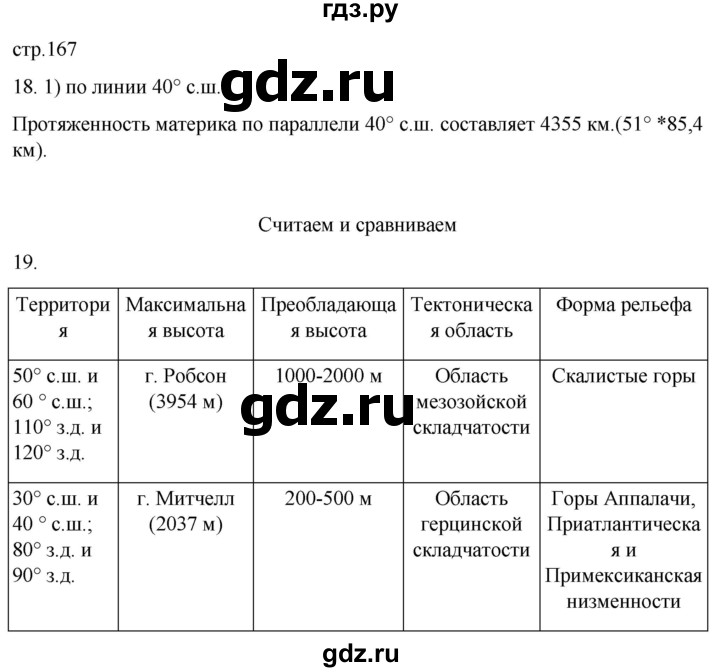 ГДЗ по географии 7 класс  Кузнецов   страница - 167, Решебник 2023