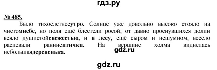 Русский язык 7 класс упражнение 484