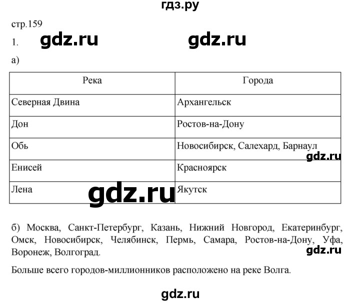 ГДЗ по географии 8 класс  Алексеев   страница - 159, Решебник к учебнику 2023