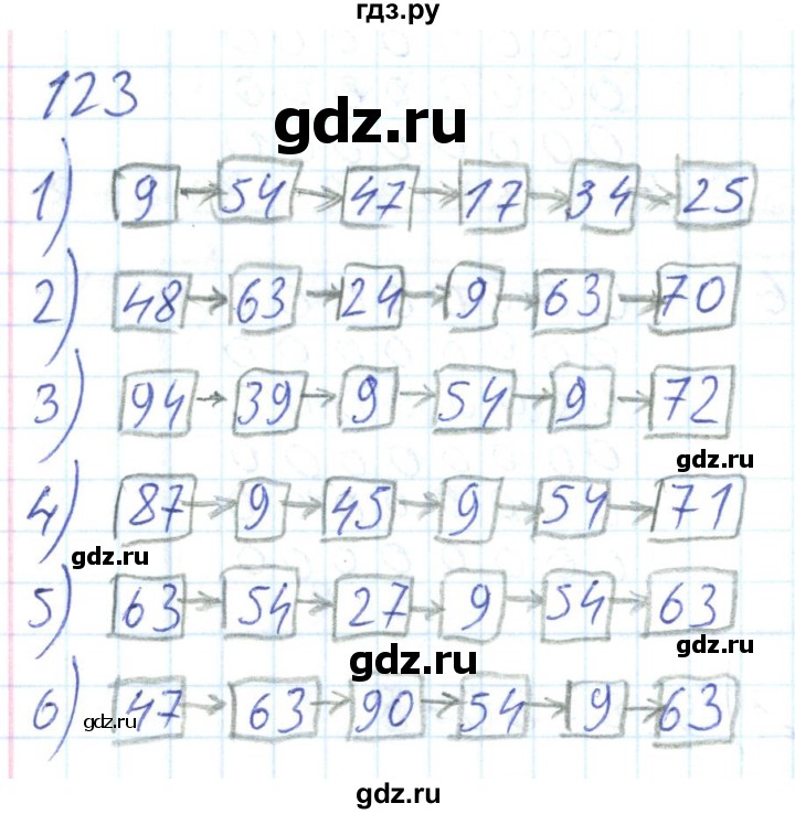 ГДЗ по математике 2 класс Истомина Рабочая тетрадь  часть 2. упражнение - 123, Решебник №1