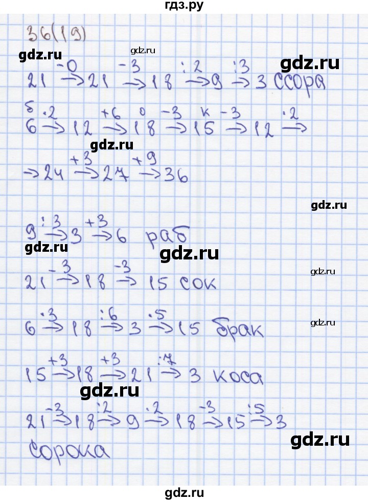 ГДЗ по математике 2 класс Бененсон Рабочая тетрадь  тетрадь №4. страница - 19, Решебник