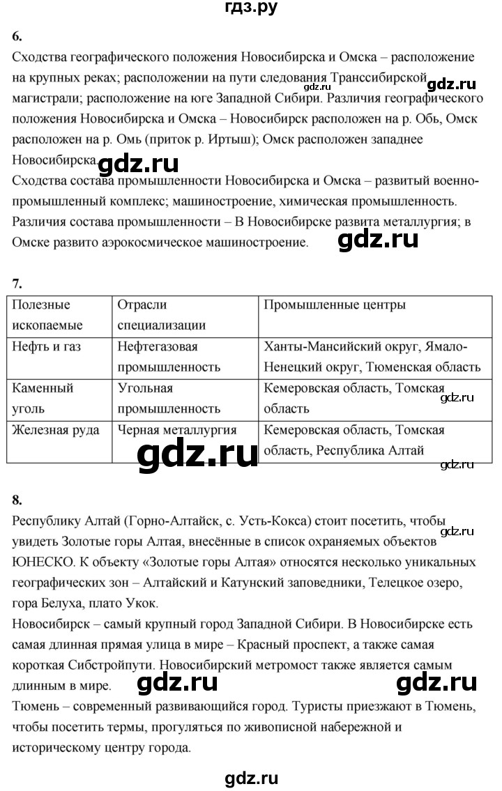 ГДЗ по географии 9 класс  Алексеев   страница - 191, Решебник 2026