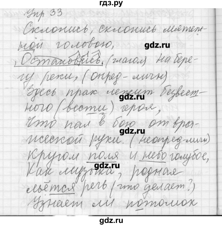 ГДЗ по русскому языку 8 класс Шмелев   глава 3 - 33, Решебник