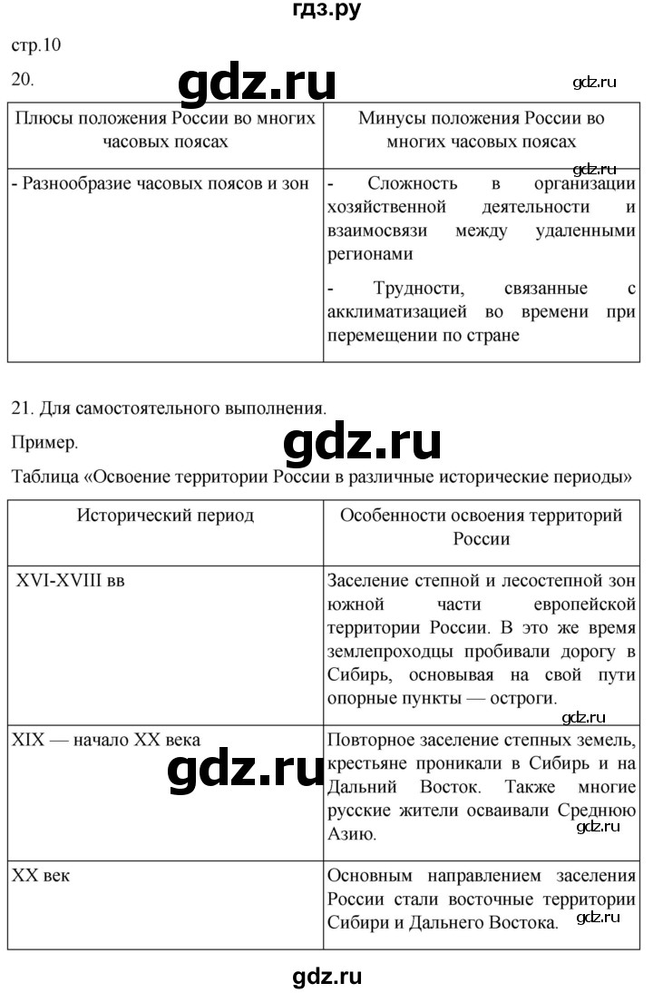 ГДЗ по географии 8 класс Николина мой тренажер (Алексеева)  страница - 10, Решебник 2023