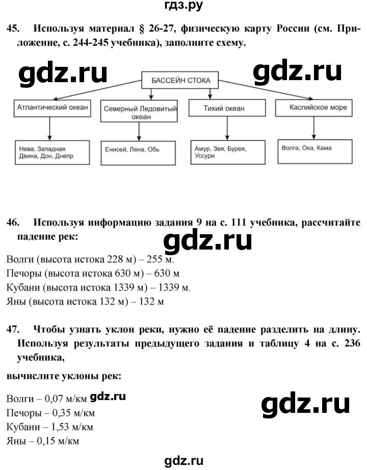 ГДЗ по географии 8 класс Николина мой тренажер (Алексеева)  страница - 46, Решебник 2016