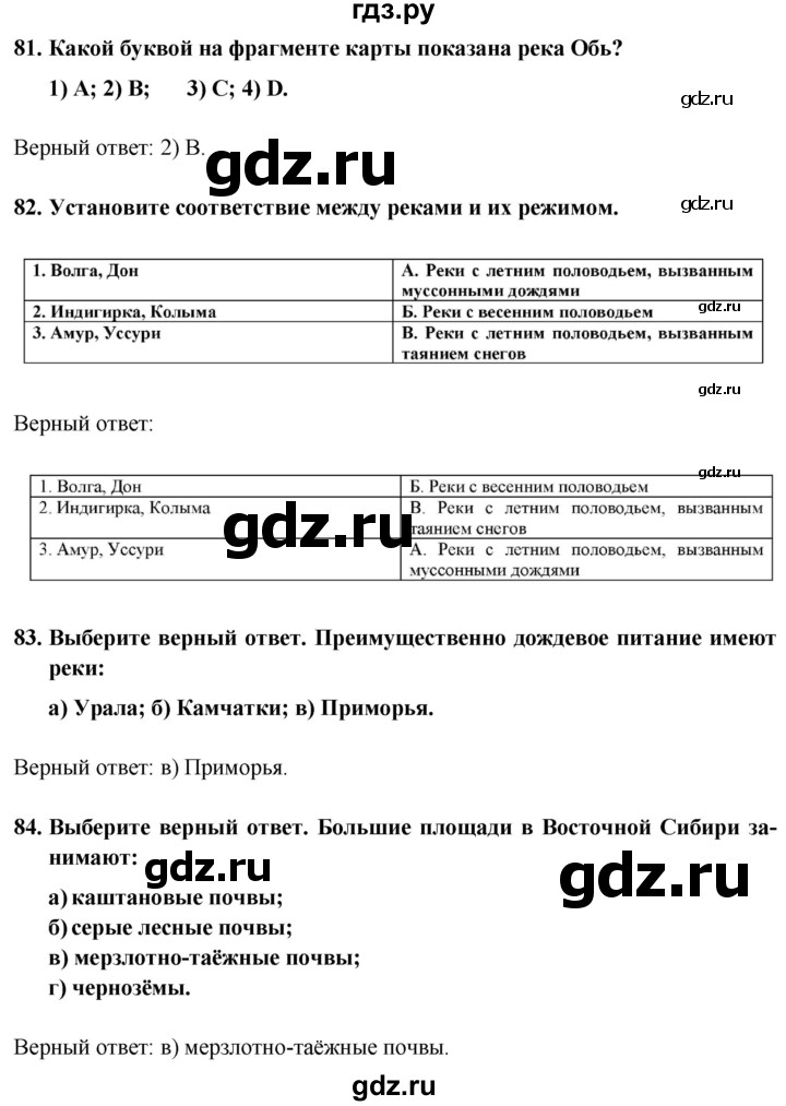 ГДЗ по географии 8 класс Николина мой тренажер (Алексеева)  страница - 55, Решебник 2016