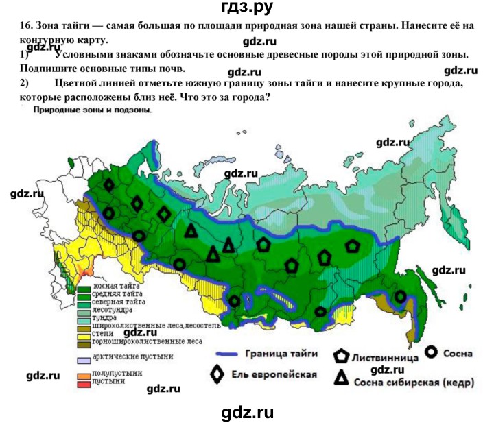 Природно хозяйственные зоны россии задания