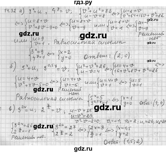ГДЗ по алгебре 11 класс Никольский  Базовый и углубленный уровень номер / § 14 - 32, Решебник