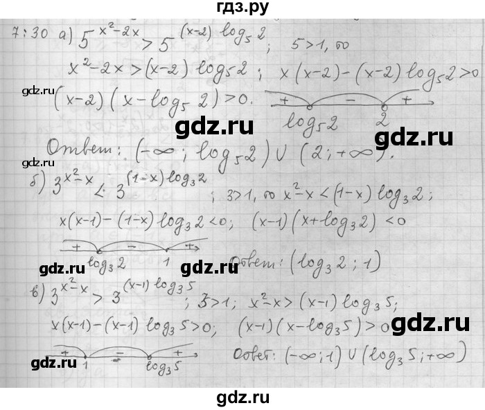 ГДЗ по алгебре 11 класс Никольский  Базовый и углубленный уровень номер / § 7 - 30, Решебник