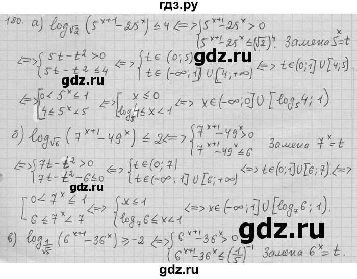 ГДЗ по алгебре 11 класс Никольский  Базовый и углубленный уровень задача для повторения - 180, Решебник