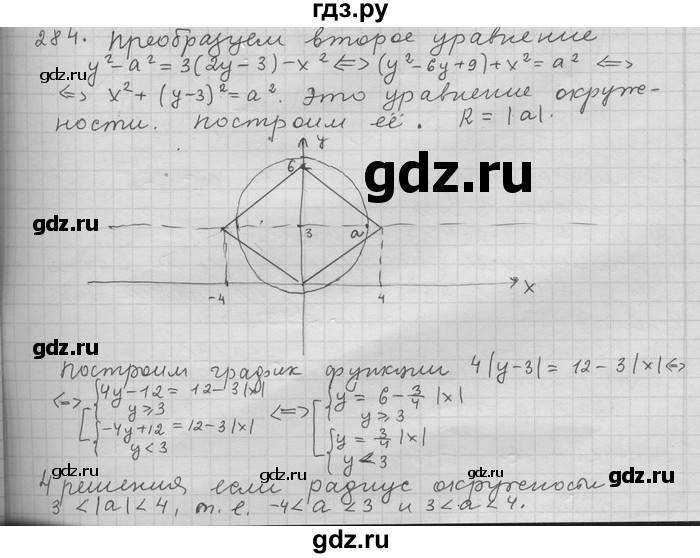 ГДЗ по алгебре 11 класс Никольский  Базовый и углубленный уровень задача для повторения - 284, Решебник