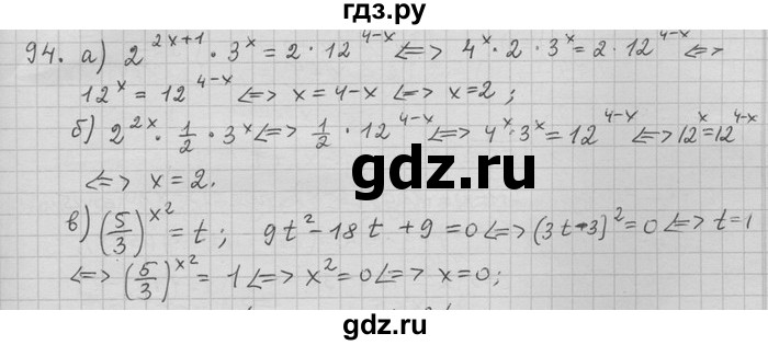 ГДЗ по алгебре 11 класс Никольский  Базовый и углубленный уровень задача для повторения - 94, Решебник