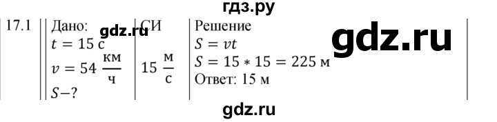 ГДЗ по физике 7 класс Ханнанова рабочая тетрадь (Перышкин) Базовый уровень §17 - 17.1, Решебник к тетради 2023