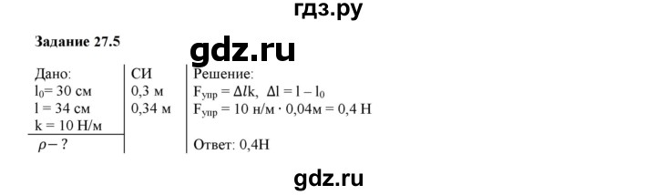 ГДЗ по физике 7 класс Ханнанова рабочая тетрадь (Перышкин) Базовый уровень §27 - 27.5, Решебник к тетради 2023