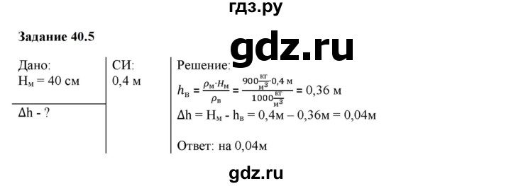 ГДЗ по физике 7 класс Ханнанова рабочая тетрадь (Перышкин) Базовый уровень §40 - 40.5, Решебник к тетради 2023