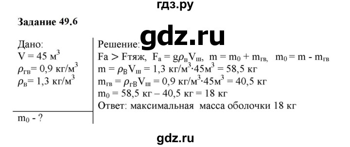 ГДЗ по физике 7 класс Ханнанова рабочая тетрадь (Перышкин) Базовый уровень §49 - 49.6, Решебник к тетради 2023