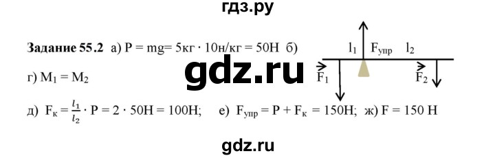 ГДЗ по физике 7 класс Ханнанова рабочая тетрадь (Перышкин) Базовый уровень §55 - 55.2, Решебник к тетради 2023